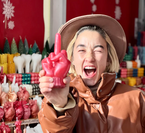 Get Lit with Attitude: Light Up Your Space with the Middle Finger Candle!