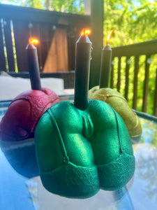 Playful Booty Candle Holder/Whimsical Cheeky Bum Decor/Quirky Derriere Candle Decor/Sassy Candlestick/Flirty Booty Stand/Amusing Backside Ornament/Joyful Booty Decor