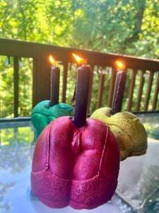 Playful Booty Candle Holder/Whimsical Cheeky Bum Decor/Quirky Derriere Candle Decor/Sassy Candlestick/Flirty Booty Stand/Amusing Backside Ornament/Joyful Booty Decor