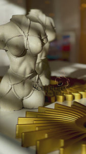 Stylish Jewelry Display / Concrete Sculpture Showcase / Trendsetting Feminine Decor / Industrial Chic Statement / Contemporary Femme Fatale / Fashion-Forward Home Accent / Concrete Artistry / Handmade Bondage Sculpture / Urban Feminine Appeal / Modern Artisan Jewelry Holder / Edgy Home Statement / Quirky Concrete Decor / Alternative Lifestyle Showcase / Unique Bondage Art / Avant-Garde Room Accent