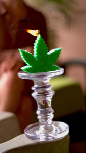  Weed Leaf Candle, Cannabis-inspired Decor, Marijuana Candle, Pot Leaf Sculpture, Herb-themed Candle, Ganja Decor, Leaf-shaped Wax, Cannabis Culture Art, Stoner Home Decor, Unique Weed Candle