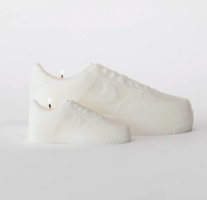 Unique and detailed Nike Air Force 1 Candle, a sneaker-shaped decorative sculpture candle. Crafted with precision, this high-quality candle adds a touch of urban flair to any space. Ideal gift for him, perfect for the holiday season. Limited stock availabl