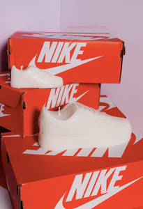 Unique and detailed Nike Air Force 1 Candle, a sneaker-shaped decorative sculpture candle. Crafted with precision, this high-quality candle adds a touch of urban flair to any space. Ideal gift for him, perfect for the holiday season. Limited stock availabl