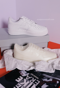 Unique and detailed Nike Air Force 1 Candle, a sneaker-shaped decorative sculpture candle. Crafted with precision, this high-quality candle adds a touch of urban flair to any space. Ideal gift for him, perfect for the holiday season. Limited stock availabl