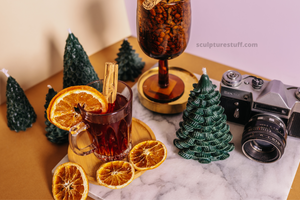 Pine Scented Candle, Handcrafted Holiday Decor, Festive Mantelpiece Candle, Winter Celebration Centerpiece, Cozy Christmas Atmosphere, Unique Tree-shaped Candle, Seasonal Illumination, Christmas Eve Candlelight, Ornamental Holiday Lighting, Christmas Tabletop Decor, Home for the Holidays Candle