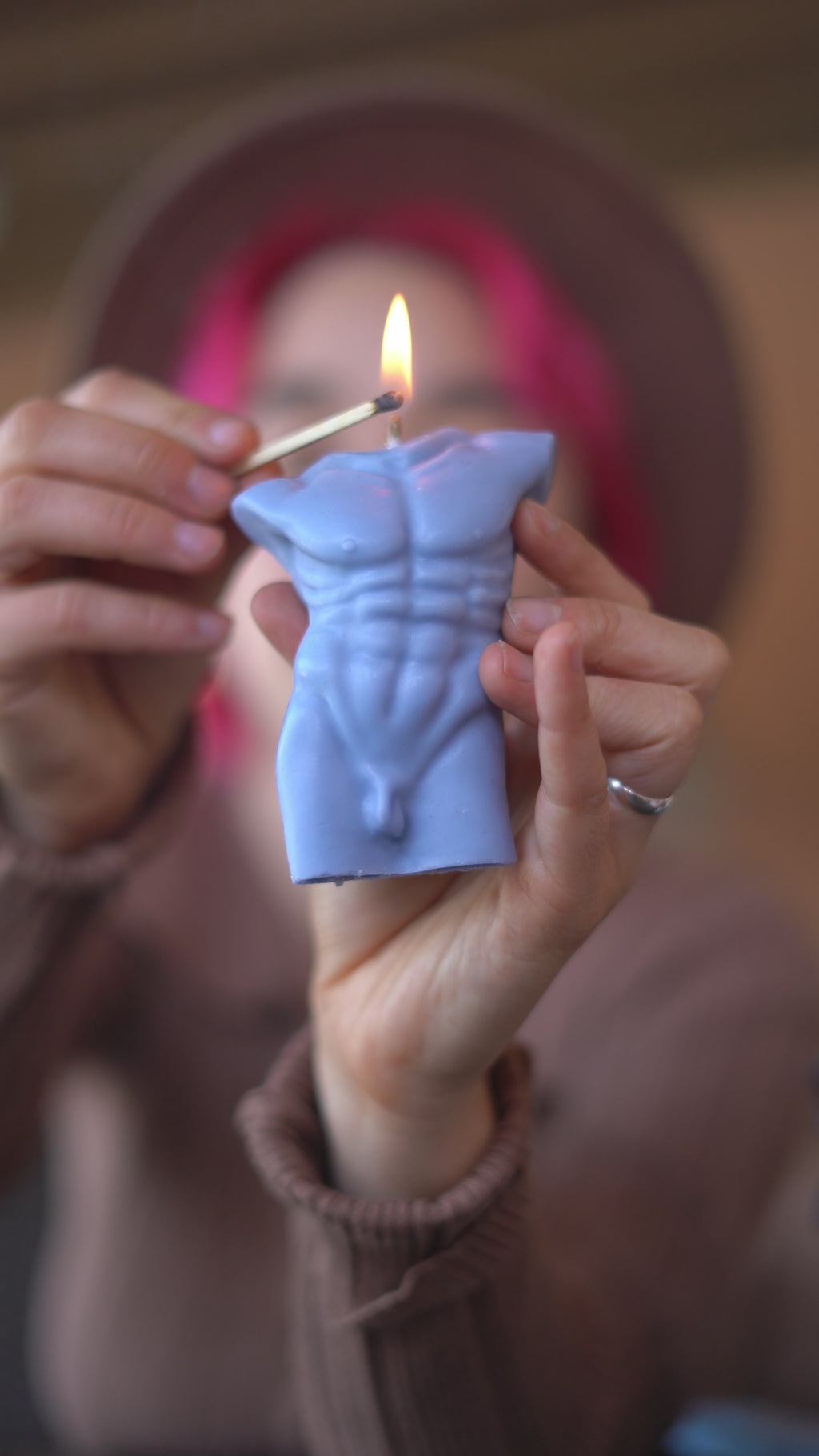 Sophisticated Sculptural Candle / Masculine Sensibility / Aesthetic Home Accessory / Handcrafted Wax Masterpiece / Trendy Interior Design / Sculpture-Inspired Candle / Unique Male Form Illumination / Decorative Centerpiece / Stylish Wax Creation / Artisanal Home Decor / Modern Decorative Figurine / Masculine Beauty Candle / Contemporary Wax Sculpture / Exquisite Home Detail / Artistic Statement Candle / Intriguing Male Bust Design / Sculptural Candle Art / Unique Waxwork