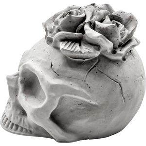 Roses and Skulls sculpture