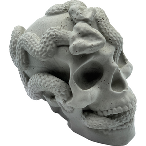 Skull and Snake sculpture