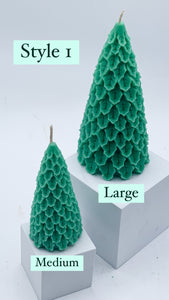 Pine Scented Candle, Handcrafted Holiday Decor, Festive Mantelpiece Candle, Winter Celebration Centerpiece, Cozy Christmas Atmosphere, Unique Tree-shaped Candle, Seasonal Illumination, Christmas Eve Candlelight, Ornamental Holiday Lighting, Christmas Tabletop Decor, Home for the Holidays Candle