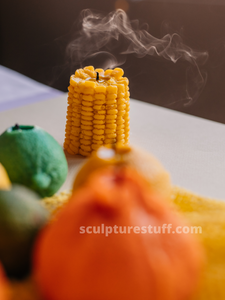  Corn Shaped, Novelty Candle, Unique Design, Farmhouse Decor, Handmade Candle, Decorative Accent, Quirky Home, Artisan Craft, Vegetable Theme, Whimsical Gift, Creative Home Decor, Corn Cob Candle, Fun Shaped, Collectible Candle, Table Centerpiece