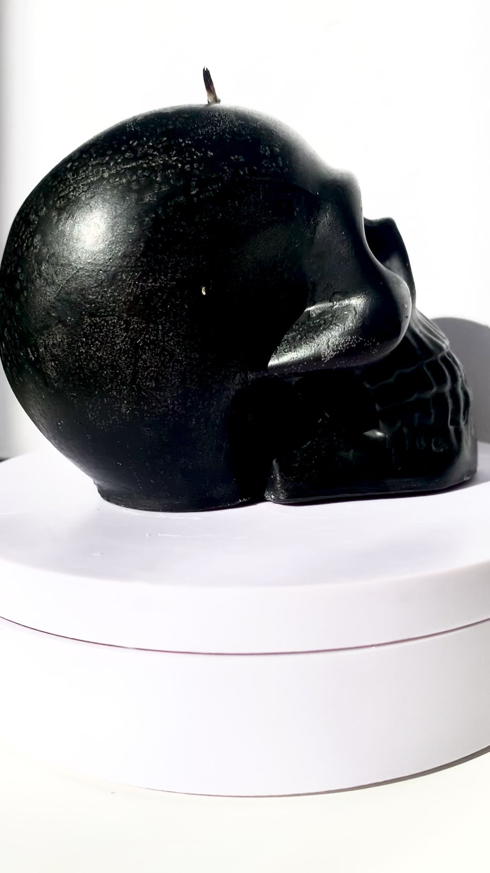 Gothic Skull Candle, Unique Macabre Design, Spooky Halloween Decor, Dark Aesthetic Home Accessory, Alternative Candle Gift, Creepy Wax Sculpture, Unusual Home Decor, Gothic Gift Idea, Intricate Skull Detail, Handcrafted Candle Art, Decorative Candle Display, Haunting Interior Design, Mysterious Atmosphere, Collector's Item, Eerie Home Accent, Goth Home Furnishing, Occult Inspired Decor, Skull Lover's Gift, Exquisite Wax Craftsmanship, Bewitching Candle Illumination.