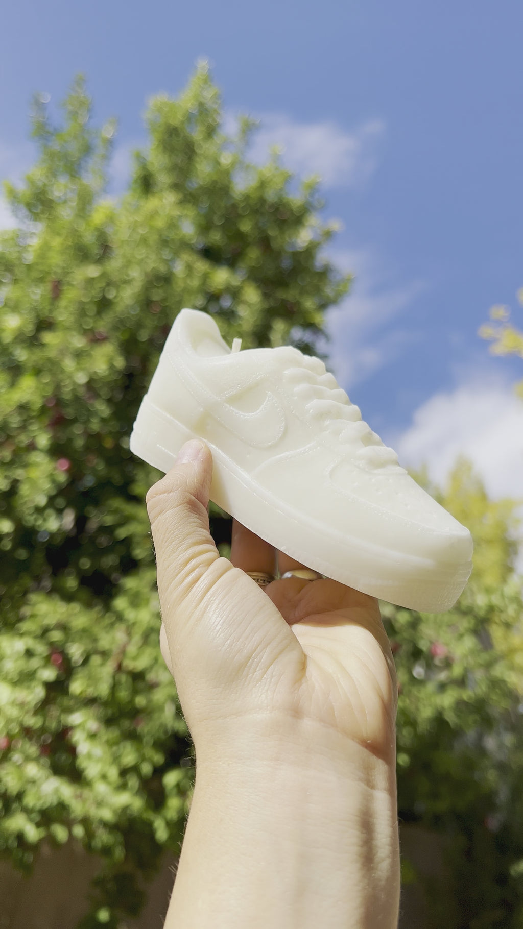 Unique and detailed Nike Air Force 1 Candle, a sneaker-shaped decorative sculpture candle. Crafted with precision, this high-quality candle adds a touch of urban flair to any space. Ideal gift for him, perfect for the holiday season. Limited stock availabl