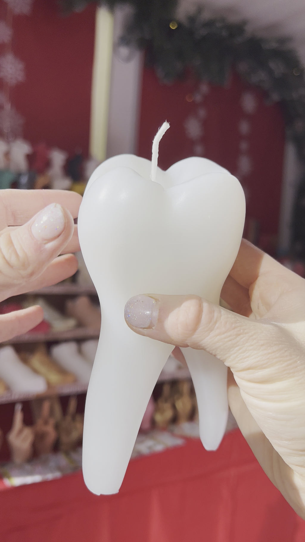 Tooth Candle, Dental Decor, Dentist Gift, Novelty Candle, Dentistry Art, Quirky Home Decor, Tooth-Shaped Candle, Dental Office Accent, Unique Gift Idea, Fun Wax Sculpture, Dentist Office Decor, Creative Present, Dental Hygiene Candle
