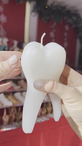 Tooth Candle, Dental Decor, Dentist Gift, Novelty Candle, Dentistry Art, Quirky Home Decor, Tooth-Shaped Candle, Dental Office Accent, Unique Gift Idea, Fun Wax Sculpture, Dentist Office Decor, Creative Present, Dental Hygiene Candle