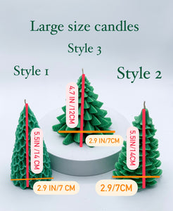 Handcrafted Holiday Decor, Festive Mantelpiece Candle, Winter Celebration Centerpiece, Cozy Christmas Atmosphere, Unique Tree-shaped Candle, Seasonal Illumination, Christmas Eve Candlelight, Ornamental Holiday Lighting, Christmas Tabletop Decor, Home for the Holidays Candle