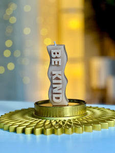 Be Kind Candle/Positive Vibes/Home Decor/Inspirational Scent/Mindful Living/Kindness Flame/Calming Fragrance/Unique Gift/Motivational Message/Self-Care Aromatherapy/Decorative Lighting/Happiness Glow/Encouragement/Thoughtful Present/Serene Atmosphere/Wellness Ritual/Good Energy/Uplifting Mood/Tranquil Home/Decorative Accent/Peaceful Glow/Positivity Enhancer/Handcrafted Joy/Kindhearted Gift/Illuminating Love/Soothing Presence/Positive Aura/Gratitude Candle/Embrace Kindness"