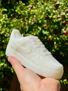 Unique and detailed Nike Air Force 1 Candle, a sneaker-shaped decorative sculpture candle. Crafted with precision, this high-quality candle adds a touch of urban flair to any space. Ideal gift for him, perfect for the holiday season. Limited stock availabl