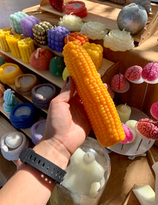  Corn Shaped, Novelty Candle, Unique Design, Farmhouse Decor, Handmade Candle, Decorative Accent, Quirky Home, Artisan Craft, Vegetable Theme, Whimsical Gift, Creative Home Decor, Corn Cob Candle, Fun Shaped, Collectible Candle, Table Centerpiece