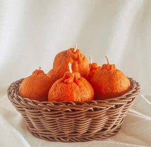 Accent, Unique Orange Design, Artisan Craftsmanship, Novelty Decor, Whimsical Gift Idea, Creative Table Centerpiece, Fruit-Inspired Candle, Vibrant Home Decor, Aromatic Orange Theme, Collectible Art Piece, Decorative Sculpture, Zesty Aroma, Modern Candle Holder