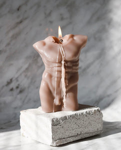 Sophisticated Sculptural Candle / Masculine Sensibility / Aesthetic Home Accessory / Handcrafted Wax Masterpiece / Trendy Interior Design / Sculpture-Inspired Candle / Unique Male Form Illumination / Decorative Centerpiece / Stylish Wax Creation / Artisanal Home Decor / Modern Decorative Figurine / Masculine Beauty Candle / Contemporary Wax Sculpture / Exquisite Home Detail / Artistic Statement Candle / Intriguing Male Bust Design / Sculptural Candle Art / Unique Waxwork