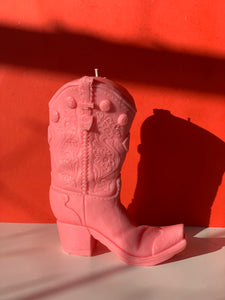 Handcrafted Cowboy Boot Soy Wax Candle - Yeehaw Western Decor, Unique Rodeo-Inspired Design, Made with 100% Natural Soy Wax, Clean Burning, Long-lasting, Perfect Gift for Western Enthusiasts and Home Decor, Available Now at SculptureStuff.com