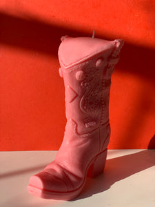 Handcrafted Cowboy Boot Soy Wax Candle - Yeehaw Western Decor, Unique Rodeo-Inspired Design, Made with 100% Natural Soy Wax, Clean Burning, Long-lasting, Perfect Gift for Western Enthusiasts and Home Decor, Available Now at SculptureStuff.com