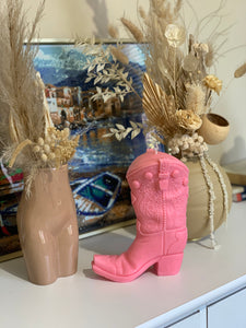 Handcrafted Cowboy Boot Soy Wax Candle - Yeehaw Western Decor, Unique Rodeo-Inspired Design, Made with 100% Natural Soy Wax, Clean Burning, Long-lasting, Perfect Gift for Western Enthusiasts and Home Decor, Available Now at SculptureStuff.com