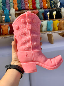 Handcrafted Cowboy Boot Soy Wax Candle - Yeehaw Western Decor, Unique Rodeo-Inspired Design, Made with 100% Natural Soy Wax, Clean Burning, Long-lasting, Perfect Gift for Western Enthusiasts and Home Decor, Available Now at SculptureStuff.com