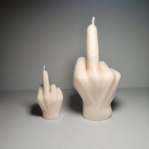 middle finger, candle, rebellion, protest, defiance, expression, gesture, humor, unconventional, statement, controversy, controversial, bold, irreverent, dissent, iconoclast, nonconformity, rebellious art, cheeky, symbolic, protest candle, counterculture, defiance symbol, edgy, unconventional design, cultural dissent, provocative, controversial art, rebellious spirit, bold statement.
