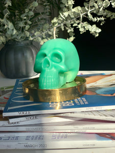 Gothic Skull Candle, Unique Macabre Design, Spooky Halloween Decor, Dark Aesthetic Home Accessory, Alternative Candle Gift, Creepy Wax Sculpture, Unusual Home Decor, Gothic Gift Idea, Intricate Skull Detail, Handcrafted Candle Art, Decorative Candle Display, Haunting Interior Design, Mysterious Atmosphere, Collector's Item, Eerie Home Accent, Goth Home Furnishing, Occult Inspired Decor, Skull Lover's Gift, Exquisite Wax Craftsmanship, Bewitching Candle Illumination.