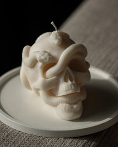 Gothic Skull Candle, Unique Macabre Design, Spooky Halloween Decor, Dark Aesthetic Home Accessory, Alternative Gift, Creepy Wax Sculpture, Unusual Home Decor, Intricate Skull Detail, Handcrafted Art, Decorative Display, Haunting Interior Design, Mysterious Atmosphere, Collector's Item, Eerie Home Accent, Goth Furnishing, Occult Inspired Decor, Skull Lover's Delight, Exquisite Wax Craftsmanship, Bewitching Illumination