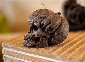 Gothic Skull Candle, Unique Macabre Design, Spooky Halloween Decor, Dark Aesthetic Home Accessory, Alternative Gift, Creepy Wax Sculpture, Unusual Home Decor, Intricate Skull Detail, Handcrafted Art, Decorative Display, Haunting Interior Design, Mysterious Atmosphere, Collector's Item, Eerie Home Accent, Goth Furnishing, Occult Inspired Decor, Skull Lover's Delight, Exquisite Wax Craftsmanship, Bewitching Illumination