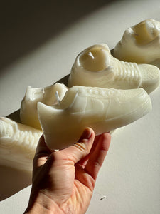 Unique and detailed Nike Air Force 1 Candle, a sneaker-shaped decorative sculpture candle. Crafted with precision, this high-quality candle adds a touch of urban flair to any space. Ideal gift for him, perfect for the holiday season. Limited stock availabl