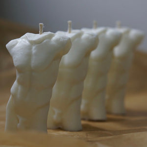Sophisticated Sculptural Candle / Masculine Sensibility / Aesthetic Home Accessory / Handcrafted Wax Masterpiece / Trendy Interior Design / Sculpture-Inspired Candle / Unique Male Form Illumination / Decorative Centerpiece / Stylish Wax Creation / Artisanal Home Decor / Modern Decorative Figurine / Masculine Beauty Candle / Contemporary Wax Sculpture / Exquisite Home Detail / Artistic Statement Candle / Intriguing Male Bust Design / Sculptural Candle Art / Unique Waxwork