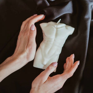 Sophisticated Sculptural Candle / Masculine Sensibility / Aesthetic Home Accessory / Handcrafted Wax Masterpiece / Trendy Interior Design / Sculpture-Inspired Candle / Unique Male Form Illumination / Decorative Centerpiece / Stylish Wax Creation / Artisanal Home Decor / Modern Decorative Figurine / Masculine Beauty Candle / Contemporary Wax Sculpture / Exquisite Home Detail / Artistic Statement Candle / Intriguing Male Bust Design / Sculptural Candle Art / Unique Waxwork