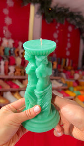  Greek Goddess Candle, Mythology Decor, Divine Scent, Ancient Greece, Pantheon Art, Mythical Beauty, Deity Inspired, Olympus Home, Worship Candle, Power Aromatherapy, Legendary Fragrance, Immortal Sculpture, Goddess-themed Décor