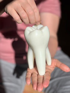 Tooth Candle, Dental Decor, Dentist Gift, Novelty Candle, Dentistry Art, Quirky Home Decor, Tooth-Shaped Candle, Dental Office Accent, Unique Gift Idea, Fun Wax Sculpture, Dentist Office Decor, Creative Present, Dental Hygiene Candle