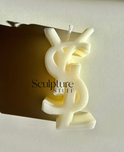 Yves Saint Laurent Candle. High Fashion Sign Candle. YSL. Luxury HomeDecor, Designer Scent, YSLStyle, High End Decoration, Exclusive Fragrance, FashionHouseAmbiance, Sophisticated Decor, Chic Living