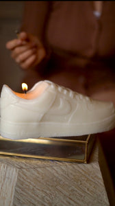 Unique and detailed Nike Air Force 1 Candle, a sneaker-shaped decorative sculpture candle. Crafted with precision, this high-quality candle adds a touch of urban flair to any space. Ideal gift for him, perfect for the holiday season. Limited stock availabl