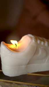 Unique and detailed Nike Air Force 1 Candle, a sneaker-shaped decorative sculpture candle. Crafted with precision, this high-quality candle adds a touch of urban flair to any space. Ideal gift for him, perfect for the holiday season. Limited stock availabl