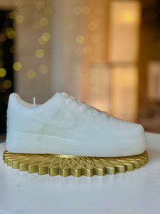 Unique and detailed Nike Air Force 1 Candle, a sneaker-shaped decorative sculpture candle. Crafted with precision, this high-quality candle adds a touch of urban flair to any space. Ideal gift for him, perfect for the holiday season. Limited stock availabl