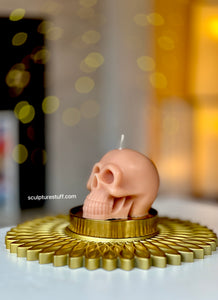 Gothic Skull Candle, Unique Macabre Design, Spooky Halloween Decor, Dark Aesthetic Home Accessory, Alternative Candle Gift, Creepy Wax Sculpture, Unusual Home Decor, Gothic Gift Idea, Intricate Skull Detail, Handcrafted Candle Art, Decorative Candle Display, Haunting Interior Design, Mysterious Atmosphere, Collector's Item, Eerie Home Accent, Goth Home Furnishing, Occult Inspired Decor, Skull Lover's Gift, Exquisite Wax Craftsmanship, Bewitching Candle Illumination.