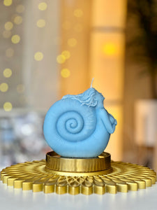 Mermaid Candle, Oceanic Decor, Mythical Sculpture, Marine-themed Candle, Underwater Fantasy Art, Seashell Candle Holder, Siren Home Decor, Nautical Goddess Gift, Magical Sea Creature Candle, Coastal Living Decoration, Ethereal Mermaid Gift, Unique Ocean-inspired Sculpture, Beach House Candle Display
