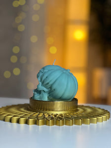 Gothic Skull Candle, Unique Macabre Design, Spooky Halloween Decor, Dark Aesthetic Home Accessory, Alternative Gift, Creepy Wax Sculpture, Unusual Home Decor, Intricate Skull Detail, Handcrafted Art, Decorative Display, Haunting Interior Design, Mysterious Atmosphere, Collector's Item, Eerie Home Accent, Goth Furnishing, Occult Inspired Decor, Skull Lover's Delight, Exquisite Wax Craftsmanship, Bewitching Illumination