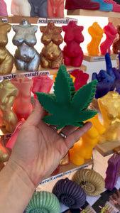  Weed Leaf Candle, Cannabis-inspired Decor, Marijuana Candle, Pot Leaf Sculpture, Herb-themed Candle, Ganja Decor, Leaf-shaped Wax, Cannabis Culture Art, Stoner Home Decor, Unique Weed Candle