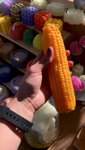  Corn Shaped, Novelty Candle, Unique Design, Farmhouse Decor, Handmade Candle, Decorative Accent, Quirky Home, Artisan Craft, Vegetable Theme, Whimsical Gift, Creative Home Decor, Corn Cob Candle, Fun Shaped, Collectible Candle, Table Centerpiece