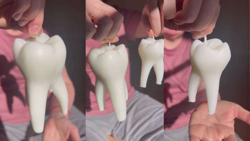 Tooth Candle, Dental Decor, Dentist Gift, Novelty Candle, Dentistry Art, Quirky Home Decor, Tooth-Shaped Candle, Dental Office Accent, Unique Gift Idea, Fun Wax Sculpture, Dentist Office Decor, Creative Present, Dental Hygiene Candle