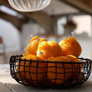 Accent, Unique Orange Design, Artisan Craftsmanship, Novelty Decor, Whimsical Gift Idea, Creative Table Centerpiece, Fruit-Inspired Candle, Vibrant Home Decor, Aromatic Orange Theme, Collectible Art Piece, Decorative Sculpture, Zesty Aroma, Modern Candle Holder