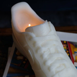 Unique and detailed Nike Air Force 1 Candle, a sneaker-shaped decorative sculpture candle. Crafted with precision, this high-quality candle adds a touch of urban flair to any space. Ideal gift for him, perfect for the holiday season. Limited stock availabl